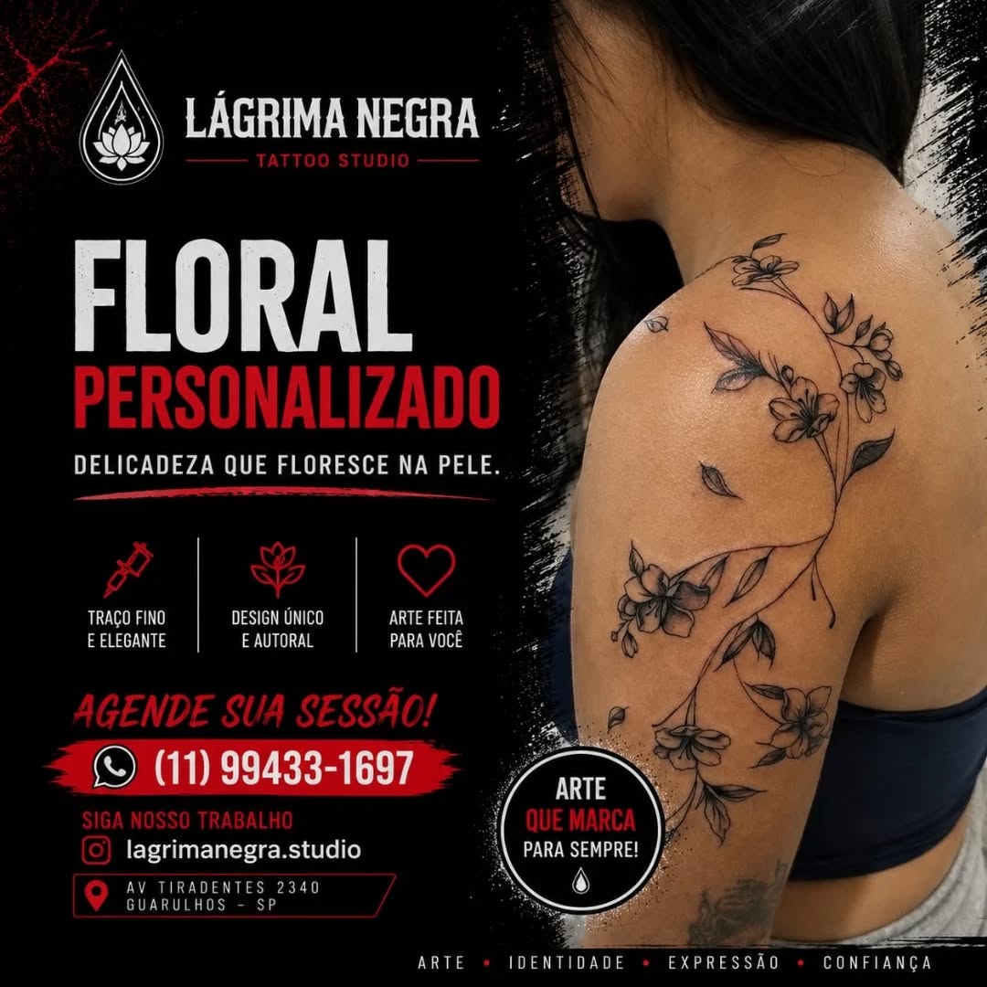 Nem toda tatuagem é só estética.
Algumas carregam história, identidade e significado. ⚫️🔴
No Lágrima Negra, cada traço é pensado para valorizar o corpo e transformar ideias em arte
